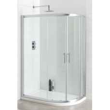 900mm x 700mm  Offset Shower Enclosure c/w Shower Tray